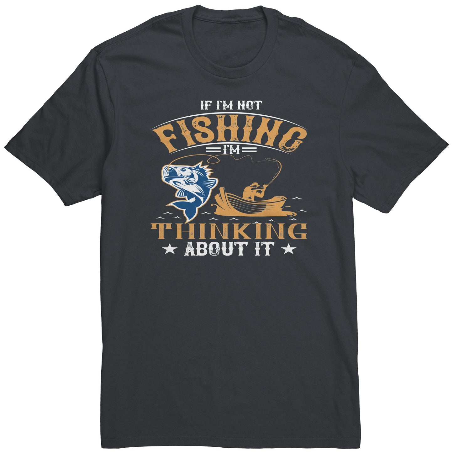 Mens thinking about fishing